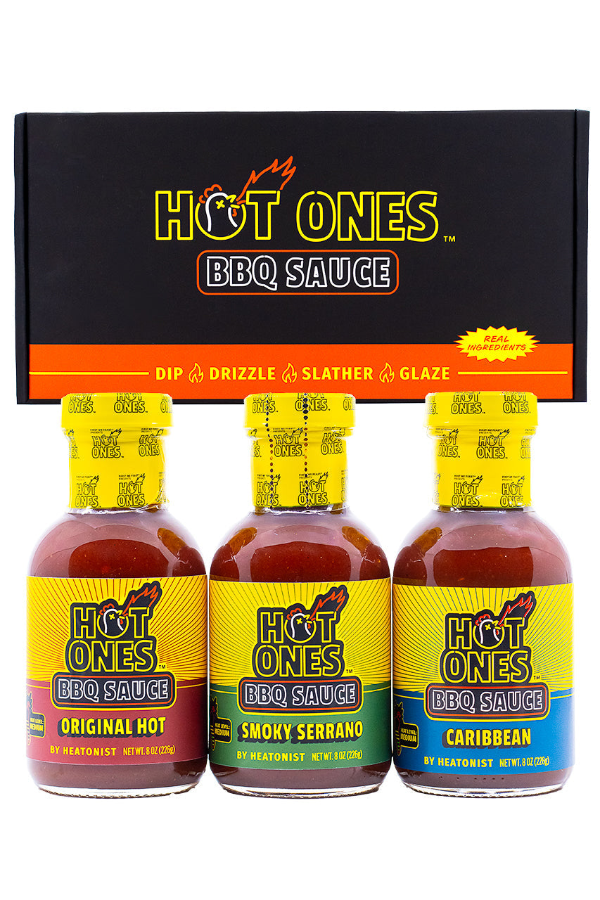 Hot Ones BBQ Trio Pack (Original / Smoked Serrano / Caribbean) Q6